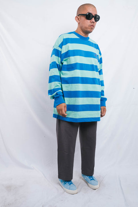 Green Stripe Blue Ls Blue