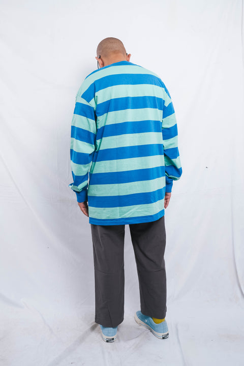 Green Stripe Blue Ls Blue