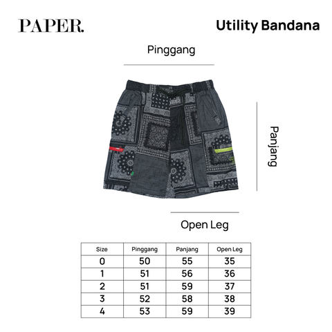 Utility Bandana Pants Black