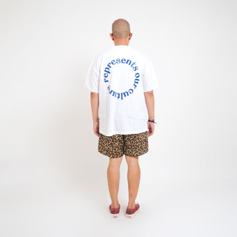 Blue Circle White Tees