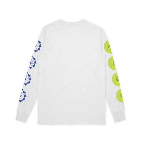 Left Blue Flag White