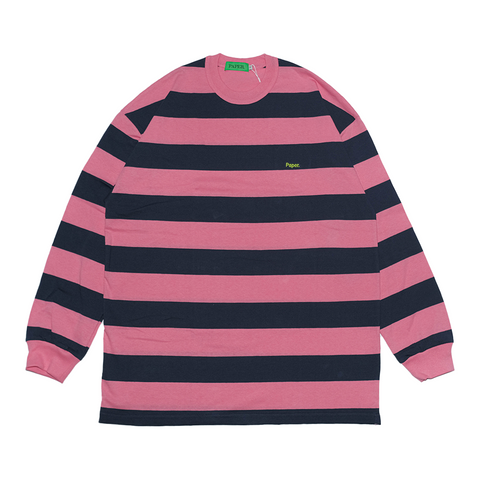 Pink Stripe Navy Ls Pink