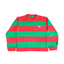 Kids Stripe Green Ls Red